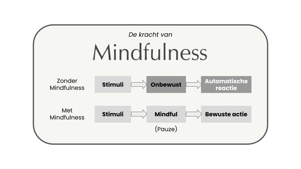 Met mindfulness van automatische reactie naar bewuste actie