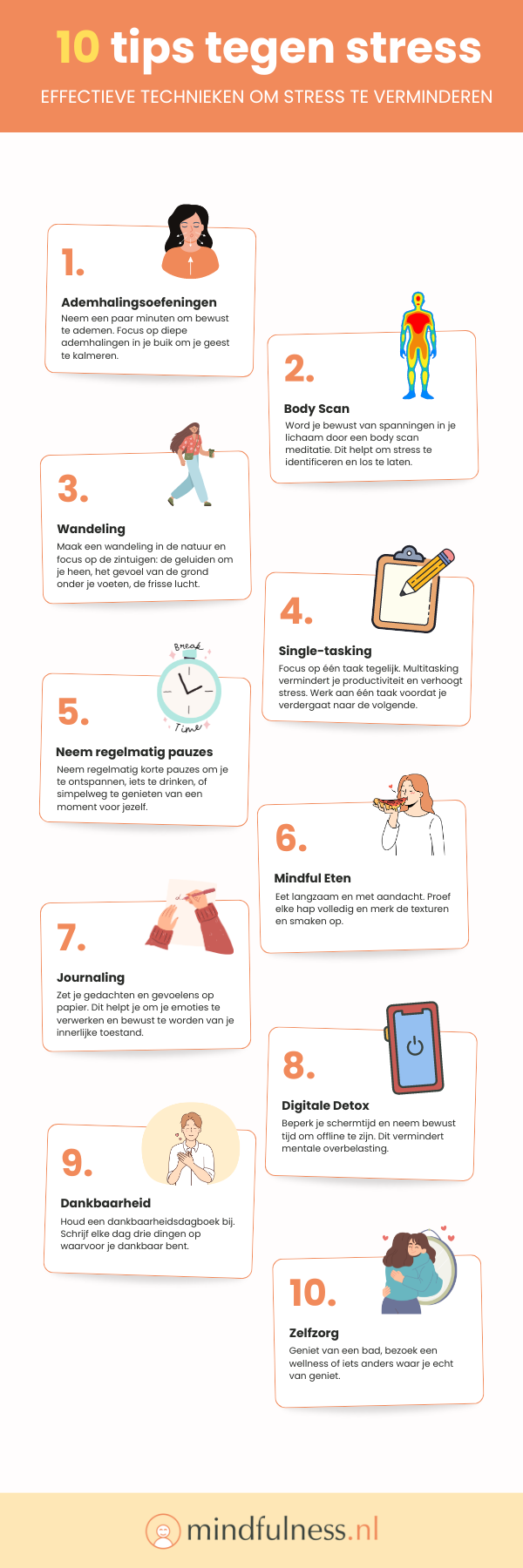 10 tips omgaan met stress met mindfulness